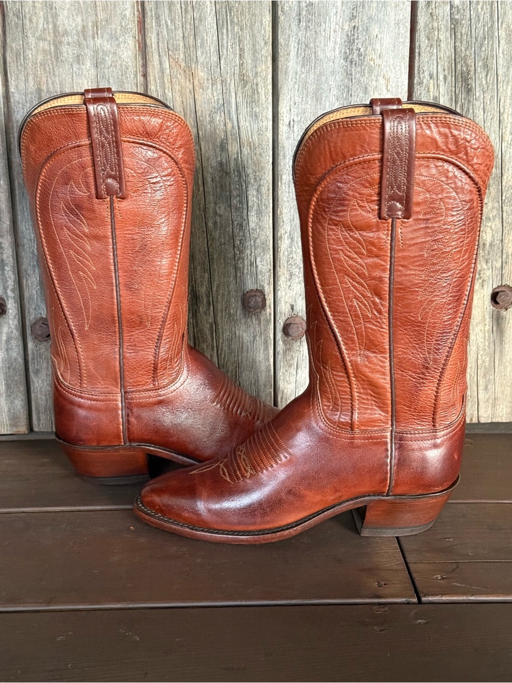 Lucchese 2020 “Bart" Ranch Hand Calf Leather Women’s Cowboy Boots
